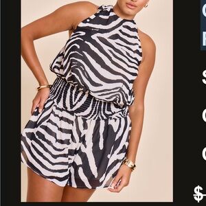 Zebra Print Romper